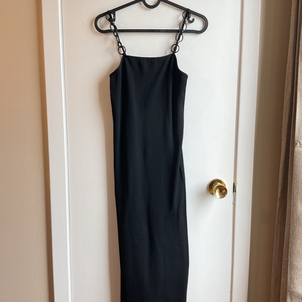 Planet Gold Black Sheath Cocktail Dress